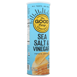 The Good Crisp Company Potato Crisps, Sea Salt & Vinegar, 5.6 Oz, Total Qty 8