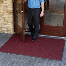 M+A Matting Brush Hog Floor Mat, 6' x 8', Burgundy Brush