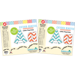 Barker Creek Letter Pop-Outs, 4", Chevron Beautiful, Pack Of 510