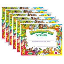 TREND Kindergarten Certificate, 30 Per Pack, Set Of 6 Packs, T3436