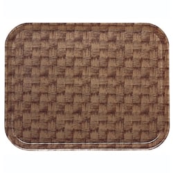 Cambro Camtray Rectangular Serving Trays, 14" x 18", Dark Basket, Pack Of 12 Trays