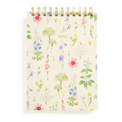 Eccolo Steno Pad, 6" x 8-1/2", 120 Sheets, Botanical Flowers, Total Qty 1