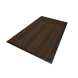 M+A Matting WaterHog Floor Mat, Max Herringbone, 3' x 5', Chestnut Brown