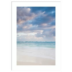 Amanti Art Bavaro Beach at Dawn by Walter Bibikow Wood Framed Wall Art Print, 41"H x 30"W, White