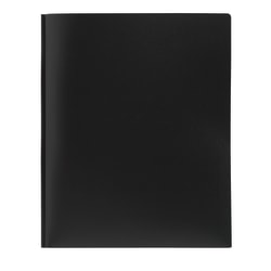 Office Depot® Brand Poly 2-Pocket Portfolio With Fasteners, Black