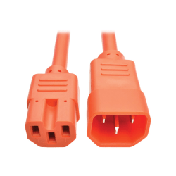 Eaton Tripp Lite Series Power Cord C14 to C15 - Heavy-Duty, 15A, 250V, 14 AWG, 6 ft. (1.83 m), Orange - Power cable - IEC 60320 C14 to IEC 60320 C15 - 250 V - 15 A - 6 ft - molded - orange