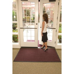 M+A Matting WaterHog Floor Mat, Max Herringbone, 4' x 6', Maroon