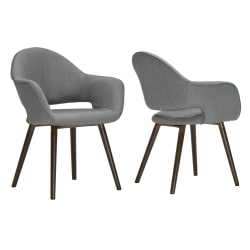 Glamour Home Adel Dining Chairs, Gray, Set Of 2 Chairs