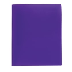 Office Depot® Brand Poly 2-Pocket Portfolio With Fasteners, Purple