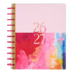 Happy Planner Monthly/Weekly Big Disc-Bound Academic Planner, 8-1/2" x 11", Abstract Expression, July 2026 to June 2027, Total Quantity 1