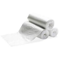 MultiPlast Systems High-Density Can Liners, 7-Gallon, 24" x 24", 10% Recycled, Clear, 50 Bags Per Pack, Case Of 20 Packs