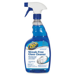 Zep® Commercial Streak-Free Glass Cleaner Spray, 32 Oz Bottle, Case Of 12