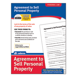 Adams® Agreement To Sell Personal Property