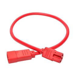 Eaton Tripp Lite Series Power Cord C14 to C15 - Heavy-Duty, 15A, 250V, 14 AWG, 2 ft. (0.61 m), Red - Power extension cable - IEC 60320 C14 to IEC 60320 C15 - 2 ft - red