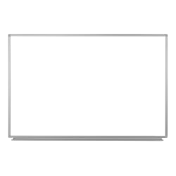 Luxor Magnetic Dry-Erase Whiteboard, 60" x 40", Aluminum Frame With Silver Finish