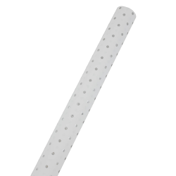 JAM Paper® Wrapping Paper, Glitter Dots, 25 Sq Ft, White & Silver
