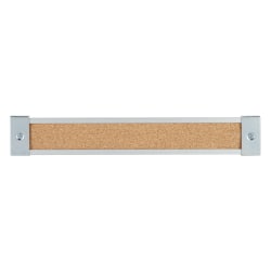 Quartet® Natural Cork Bulletin Bar, 2" x 124", White