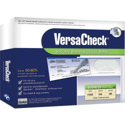 VersaCheck® Security Form #1000 Business Check Refills, Green Prestige, 500 Sheets, Disc