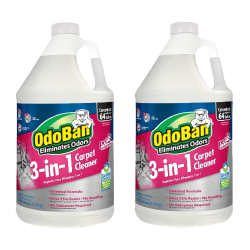 OdoBan 3-In-1 Carpet Cleaner, 1 Gallon, Pack Of 2 Jugs