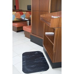 M+A Matting Hog Heaven Marble Top Floor Mat, 5/8" Thick, 3' x 5', Midnight Swirl