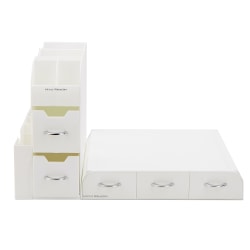 Mind Reader Combo 2-Piece Drawer And Condiment Organizer, White