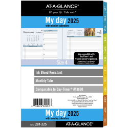 2025 AT-A-GLANCE® Zenscapes Daily/Monthly 2-Page-Per-Day Planner Refill, Desk Size, January to December