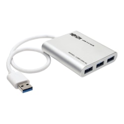 Eaton Tripp Lite series 4-Port Portable USB 3.0 SuperSpeed Mini Hub Aluminum - Hub - 4 x SuperSpeed USB 3.0 - desktop