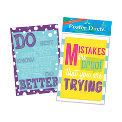 Barker Creek® Poster Duet Set, Keep Trying, Pack Of 2