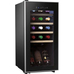Cuisinart 3 Cu Ft Wine Cellar, Black/Smoke Glass