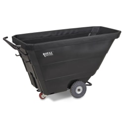 Royal Basket Trucks 1/2 Yard Utility Tilt Truck, Black