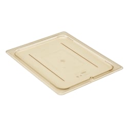 Cambro H-Pan High-Heat GN 1/2 Flat Covers, 3/8"H x 10-3/8"W x 12-3/4"D, Amber, Pack Of 6 Covers