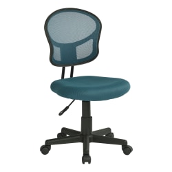 Office Star™ Mesh Mid-Back Task Chair, Blue/Black