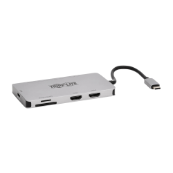 Tripp Lite Dual-Display 8-Port USB-C Dock, Gray, TRPU442DOCK8