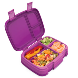 Bentgo Fresh 4-Compartment Bento-Style Lunch Box, 2-7/16"H x 7"W x 9-1/4"D, Purple