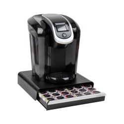 Mind Reader Anchor Collection Single Serve Coffee Pod Drawer Countertop Organizer, 3"H x 13"W x 13-1/4"D, Black