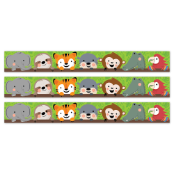 Creative Teaching Press EZ Borders, Jungle Friends, 24 Borders Per Pack, Set Of 3 Packs