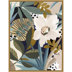 Amanti Art Floral Symphony I by Eva Watts Framed Canvas Wall Art Print, 24"H x 18"W, Gold