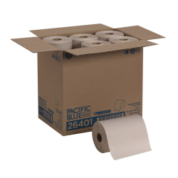 Pacific Blue Basic ™ by GP PRO  1-Ply Paper Towels, 350' Per Roll, Brown, 350 Sheets Per Roll, Pack Of 12 Rolls