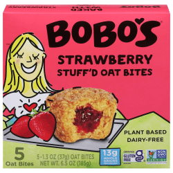 Bobo's Oat Bites, Stuffed Strawberry, 1.3 Oz, Total Qty 30
