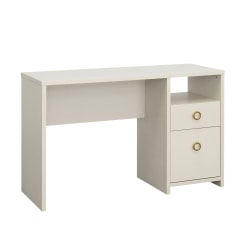 Sauder® Grand Coast 47"W Single Pedestal Computer Desk With Filing, Dove Linen™