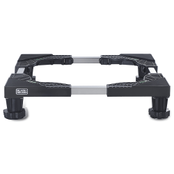 Black+Decker Multi-Functional Appliance Pedestal Stand, 4-3/4"H x 23-5/8"W x 23-5/8"D, Black