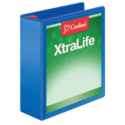 Cardinal® XtraLife™ Locking Slant-D® Ring 3-Ring Binder, 3" D-Rings, Blue