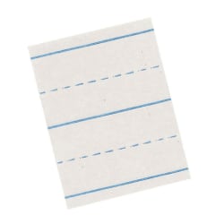 Pacon Newsprint Handwriting Paper, 12" x 18", White/Red Margins, Ream Of 500 Sheets