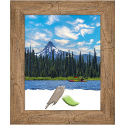 Amanti Art Owl Brown Wood Picture Frame, 22" x 26", Matted For 16" x 20"