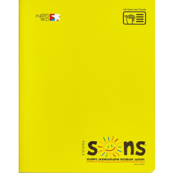 SONS System Journal-Style Notebooks, 9-3/4" x 7-1/2", 1 Subject, Primary Rule, 200 Sheets, Yellow