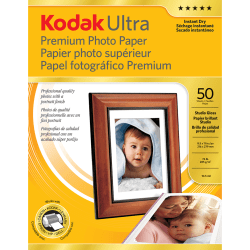 Kodak® Ultra-Premium Photo Paper, Gloss, Letter Size (8 1/2" x 11"), 10.5 Mil, Pack Of 50 Sheets
