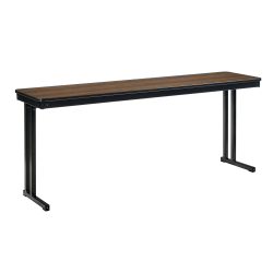National Public Seating Max Seating Folding Table, 29"H x 18"W x 72"D, Cantilever/Pinnacle Walnut
