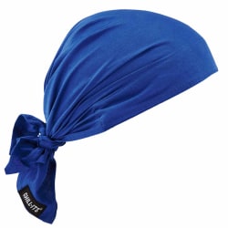 Ergodyne Chill-Its 6710CT Evaporative Cooling Triangle Hats With Cooling Towels, Solid Blue, Pack Of 6 Hats
