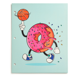 Eccolo BTS 2-Pocket Folder, 11-5/8" x 9-5/8", Doughnut Basketball, Total Qty 1