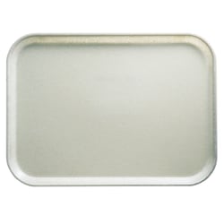 Cambro Camtray Rectangular Serving Trays, 14" x 18", Antique Parchment, Pack Of 12 Trays